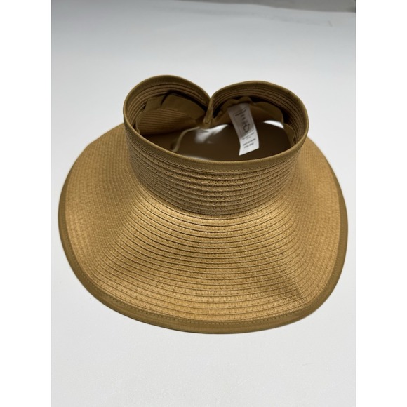 Time and Tru Accessories - Time and Tru ONE SIZE Women's TT Rolled Packable Sun Visors Tan Adjustable New